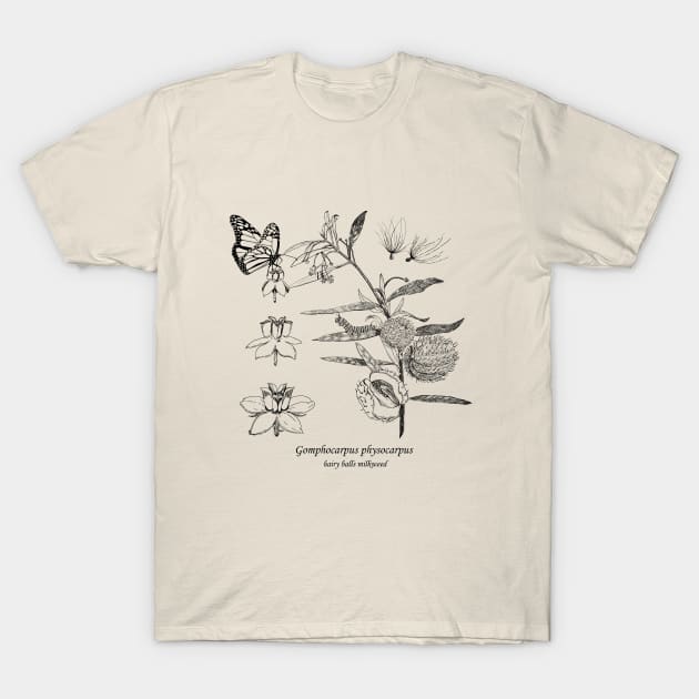 Botanical Milkweed T-Shirt by BlueBoogieKalamazoo